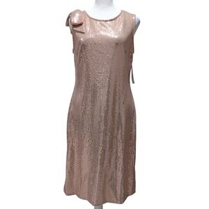 JM Studio NWT Rose Sequin Sheath Dress‎ Size 10